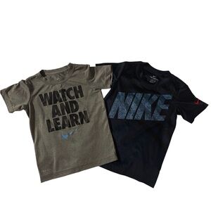 Nike‎ Kids Short Sleeve Tees - Grey and Black